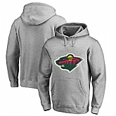 Men's Customized Minnesota Wild Gray All Stitched Pullover Hoodie,baseball caps,new era cap wholesale,wholesale hats